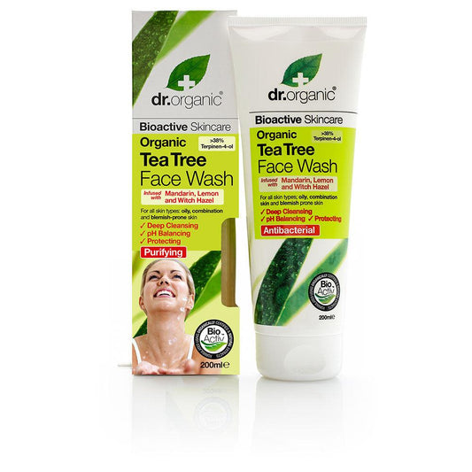 Dr Organic Tea Tree Dr Organic Detergente Viso Purezza E Delicatezza Naturale