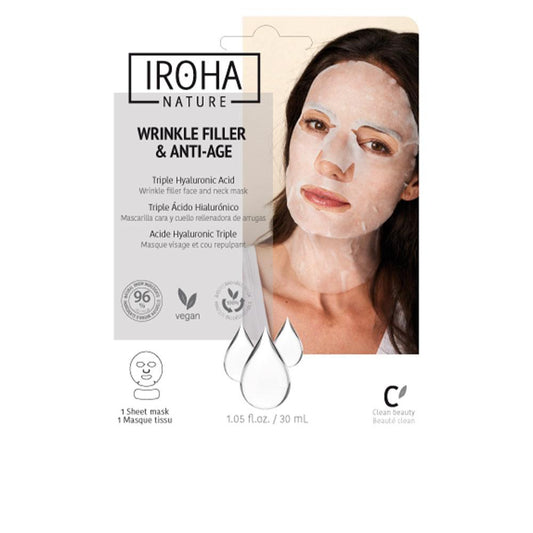 Iroha Tissue Mask Maschera Viso E Collo Anti Aging Rughe Sotto Controllo