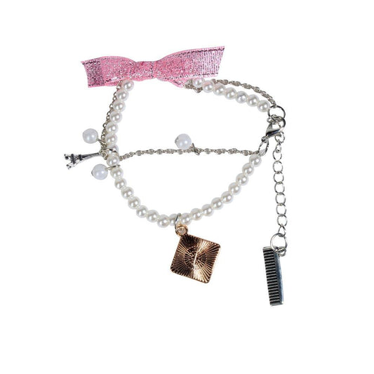 Inca Pulsera De Perlitas Con Adornos Colgantes Lote Bracelet Golden Accents Chic