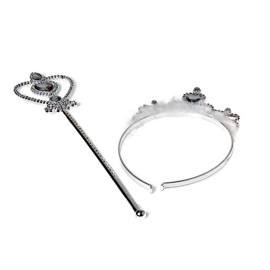 Inca Corona Y Varita Plateada Lote Cosmetic Set Fun And Endless Creativity