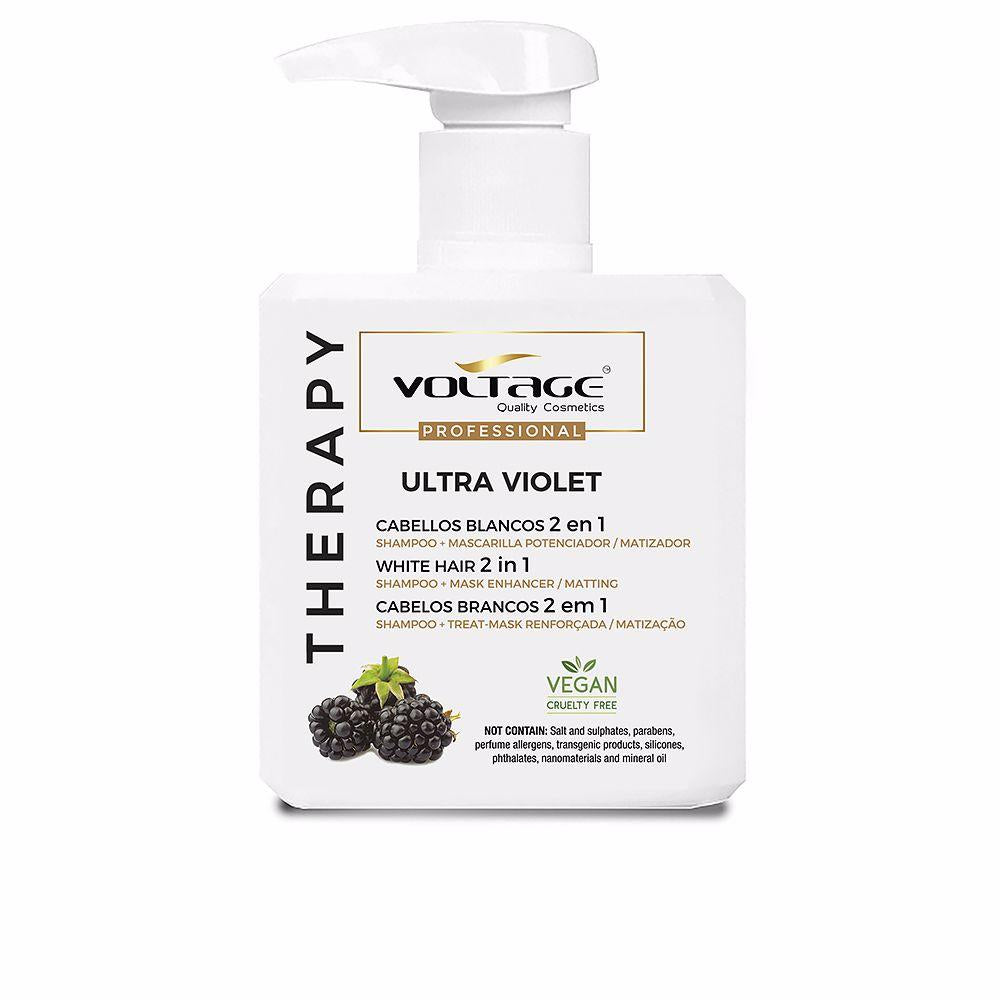Voltage Cosmetics Therapy Ultra Violet Shampoo Maschera Per Capelli Bianchi Neutralizza Toni Gialli
