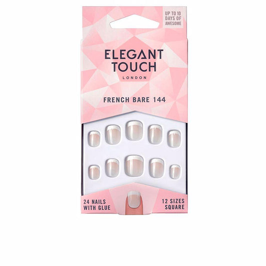 Elegant Touch French Uas Cuadradas Con Adhesivo Elegancia Atemporal