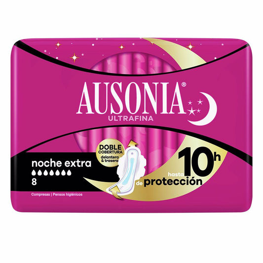 Ausonia Ausonia Compresas Nocturnas Con Alas Protección Nocturna Máxima