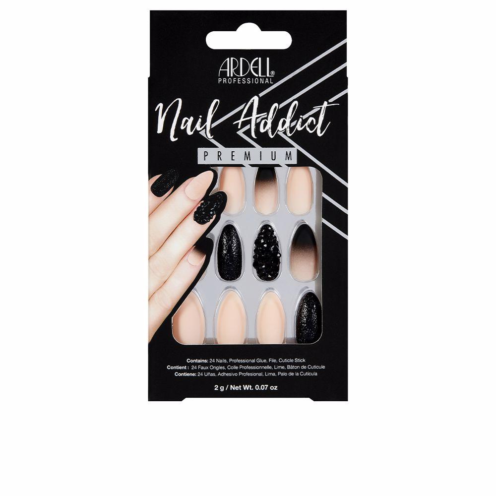 Ardell Nail Addict Unghie Finte Black Stud And Pink Ombre Look Straordinario