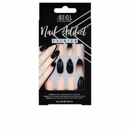 Ardell Nail Addict Unghie Finte Black Stud And Pink Ombre Look Straordinario