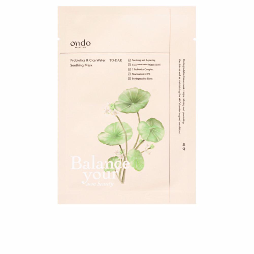 Ondo Beauty 36.5 Probiotics & Cica Water Maschera Lenitiva Rigenera E Protegge La Pelle