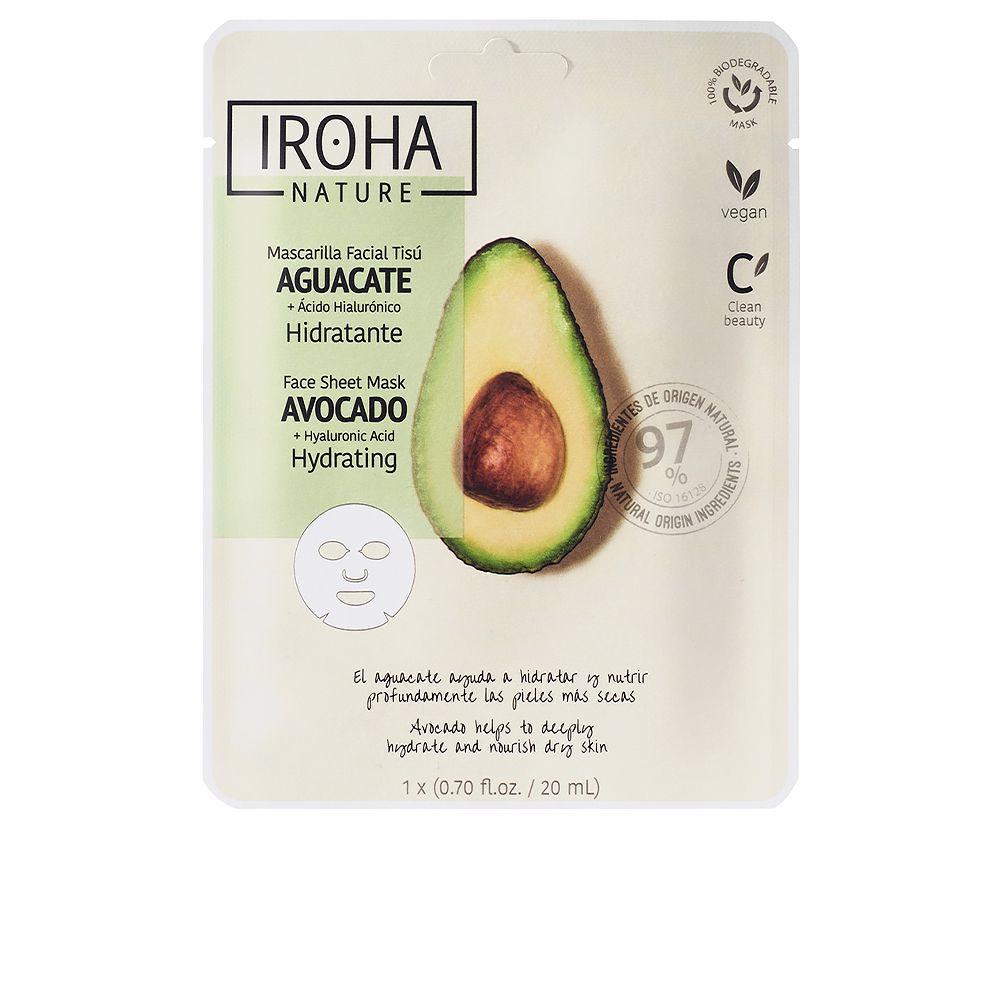 Iroha Nature Mask Maschera Viso Avocado E Acido Ialuronico Pelle Idratata E Rilassata