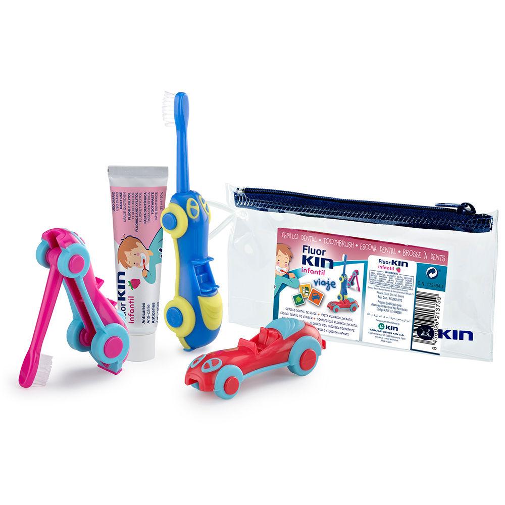 Kin Fluorkin Set Igiene Bambini Spazzolamento Divertente