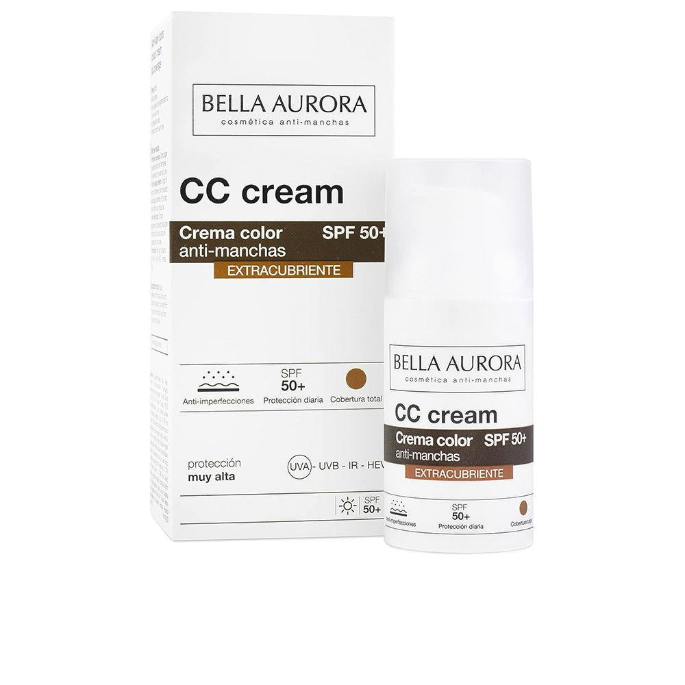 Bella Aurora CC Cream Tono Medio Lote Crema Viso Anti-Manchie SPF 50 Plus Pelle Perfetta Sempre