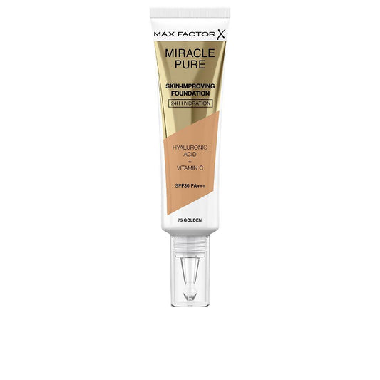 Max Factor Miracle Pure Fondotinta Idratante Con SPF 30 Acido Ialuronico Efficace