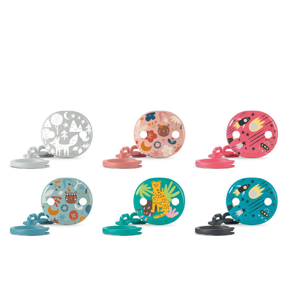 Suavinex Prints Fermaglio Clip Per Succhiotto Protezione Sicura
