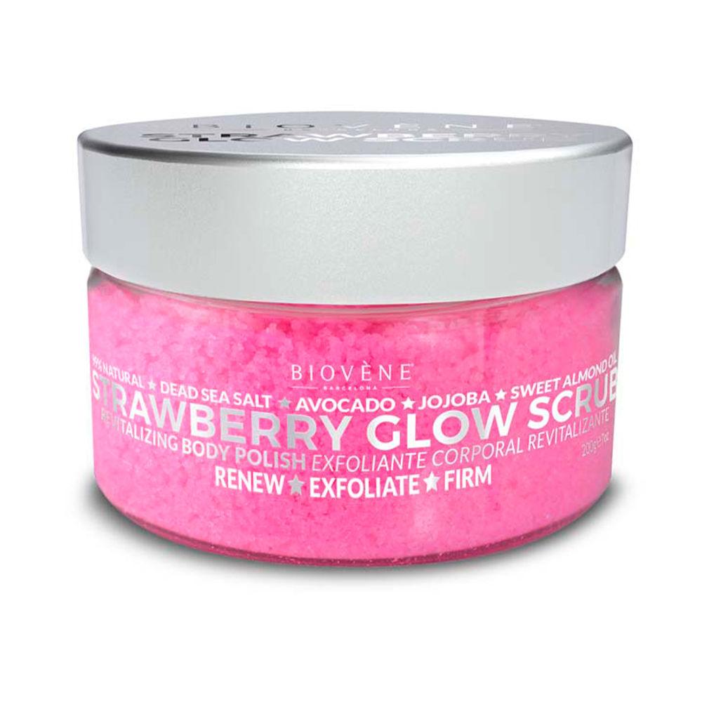 Biovène Strawberry Glow Scrub Esfoliante Corpo Revitalizzante Pelle Luminosa Naturale