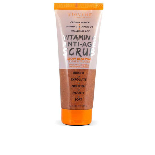 Biovène Vitamin C Anti Age Scrub Cosmetico Corpo Per Una Pelle Luminosa
