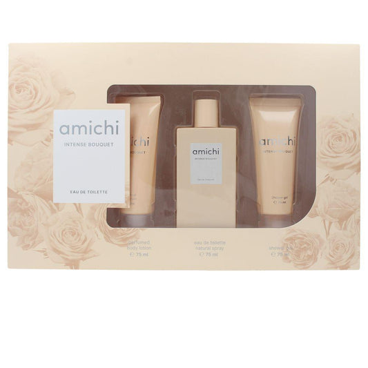 Amichi Intense Bouquet Set Cosmetico Profumo Eau De Toilette Gel Doccia Body Milk Floreale E Seducente