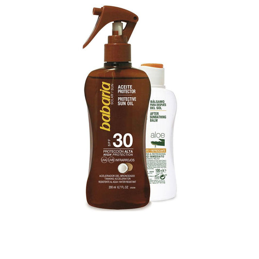 Babaria Solar Aceite Coco Set Cosmetico Solare Protezione SPF 30