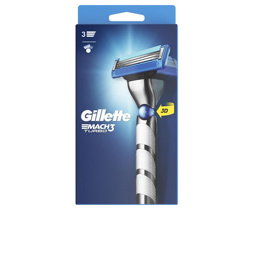 Gillette Mach 3 Turbo Rasoio Con Ricambio Originale Rasatura Perfetta