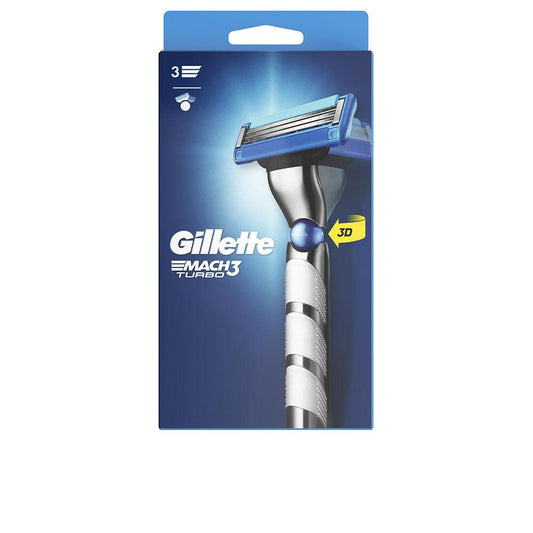 Gillette Mach 3 Turbo Rasoio Con Ricambio Originale Rasatura Perfetta