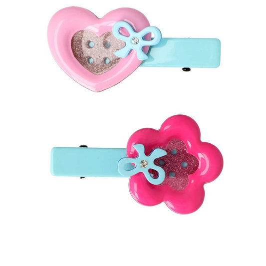 Inca Inca Hair Clip Heart and Flower for an Enchanting Look