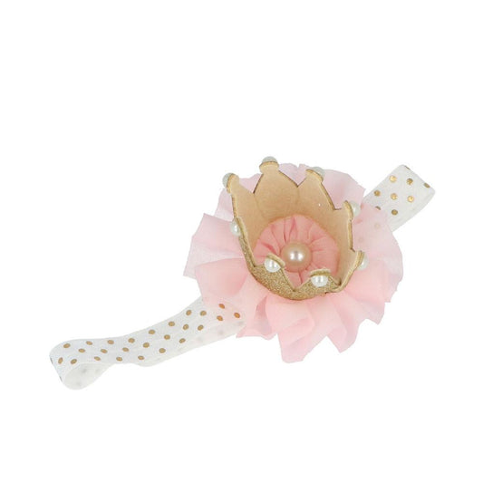 Inca Cinta De Pelo Hair Bow with Fabric Flower and Crown for a Unique Look