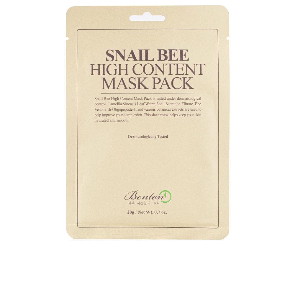 Benton Snail Bee High Content Maschera Viso Pelle Idratata E Luminosa