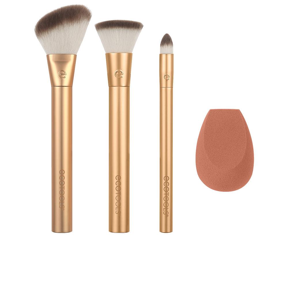 Ecotools Precious Metals Flawless Face Application Brush and Sponge Set