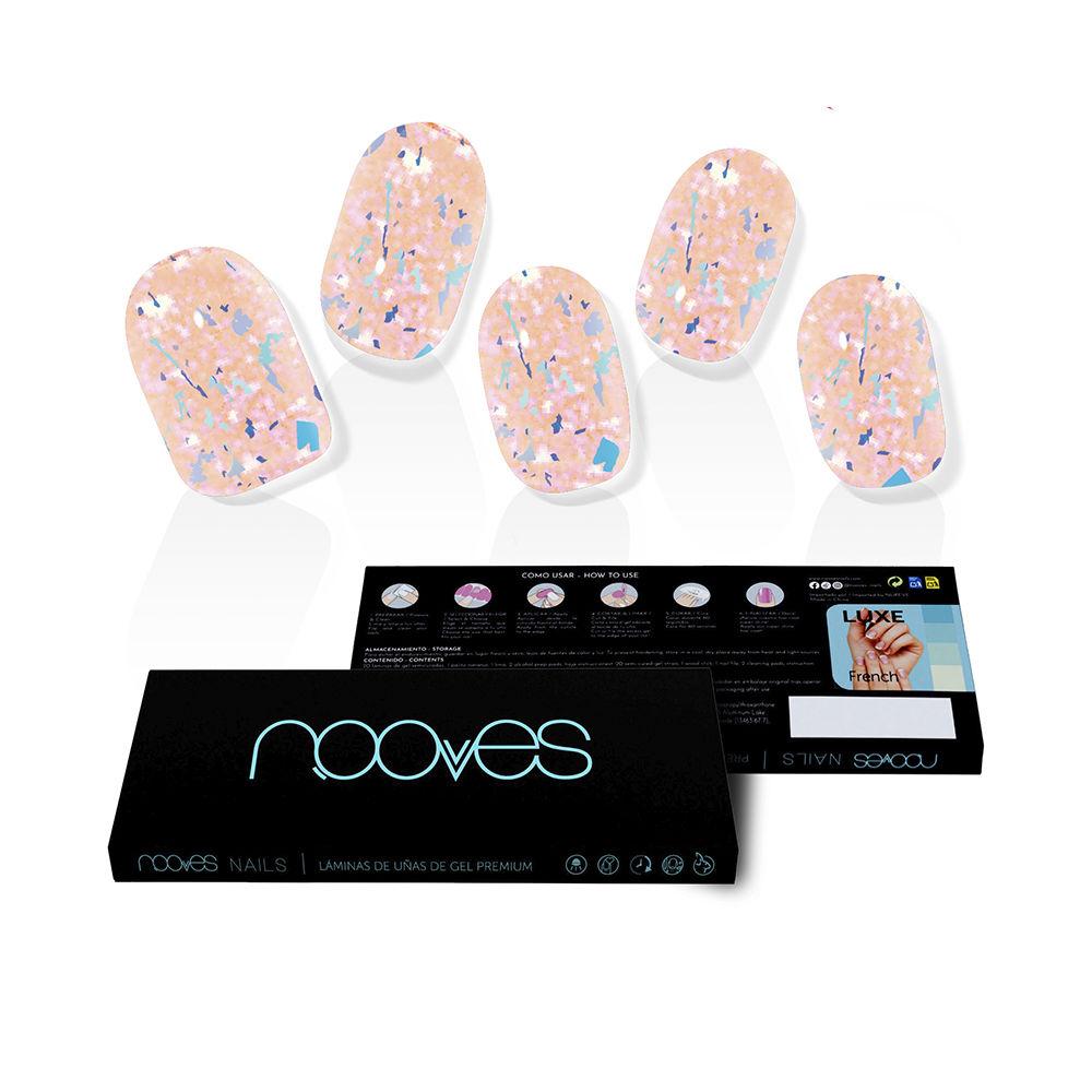 Nooves Láminas De Uas De Gel Unghie In Gel Peach Galettes Premium Brillantezza Da Salone