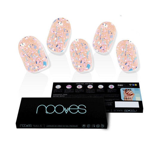 Nooves Láminas De Uas De Gel Unghie In Gel Peach Galettes Premium Brillantezza Da Salone