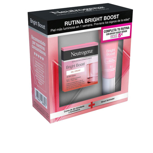 Neutrogena Bright Boost Set Viso Crema Gel E Siero Luminosità Istantanea