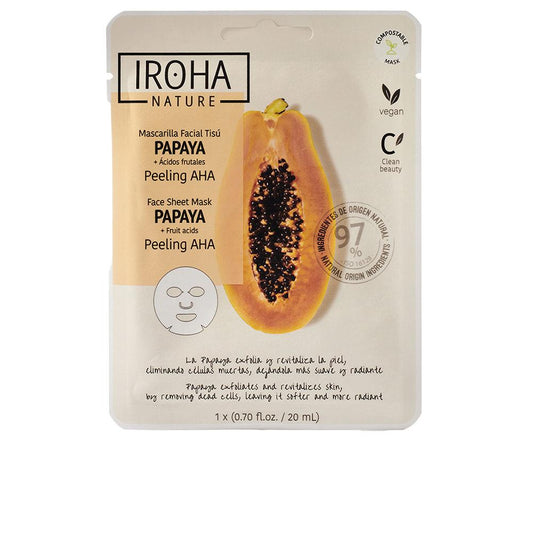 Iroha Papaya Peeling Aha Maschera Viso Pelle Radiante E Luminosa