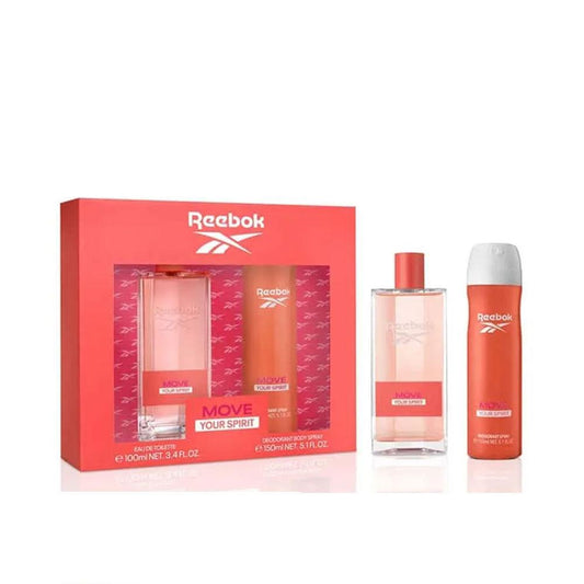 Reebok Move Your Spirit Woman Profumo Eau De Toilette Set Fragranze Fresche Ispiranti