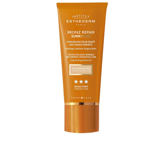 Institut Esthederm Bronz Repair Anti-Wrinkle Sunscreen Face Cream Golden Sun Protected Tint