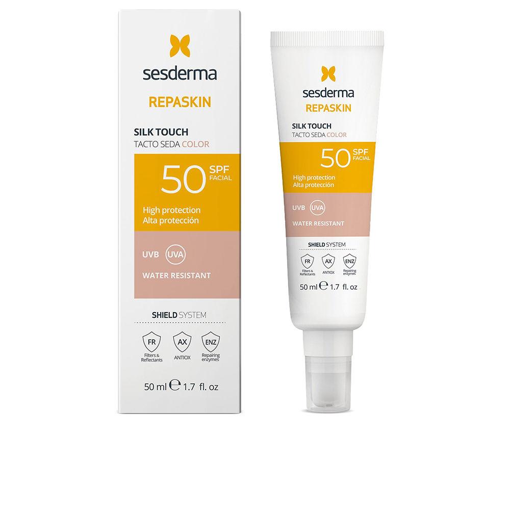 Sesderma Repaskin Crema Solare Viso SPF50 Silk Touch Color Protezione Avanzata UV