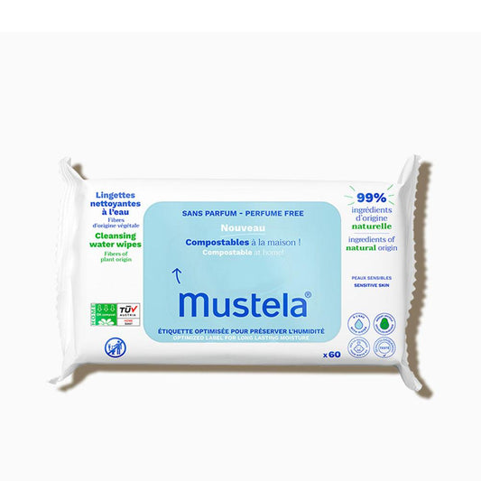 Mustela Bebé-Nio Wipes for Sensitive Skin Natural Cleansing