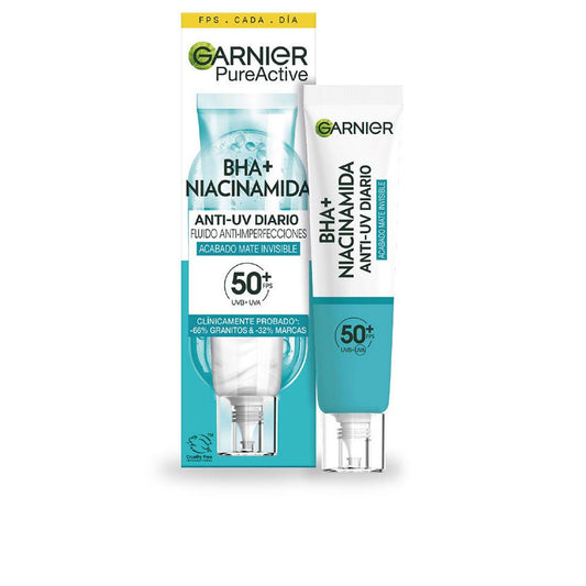 Garnier Pure Active Fluido Anti Imperfezioni Protezione UV Avanzata Pelle Luminosa Protetta