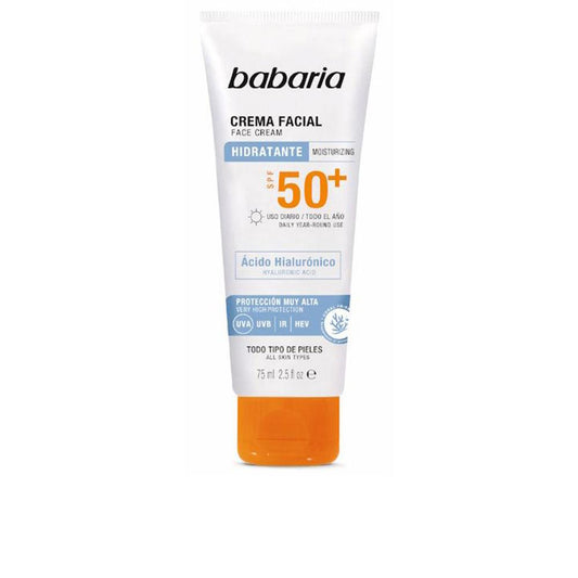 Babaria Solar Crema Viso Acido Ialuronico SPF50 Protezione 360