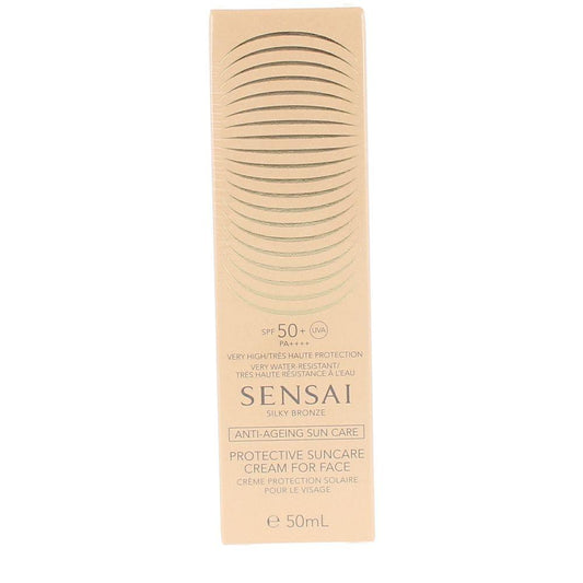 Sensai Silky Bronze Crema Protettiva Solare Viso SPF50 Plus Protezione UV Efficiente