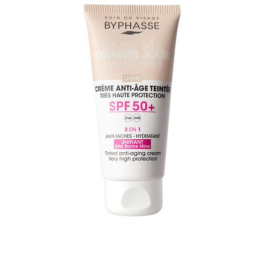 Byphasse Crema Facial Viso Anti Aging Con Tinta Spf50 Plus Protezione Viso Uv Superiore