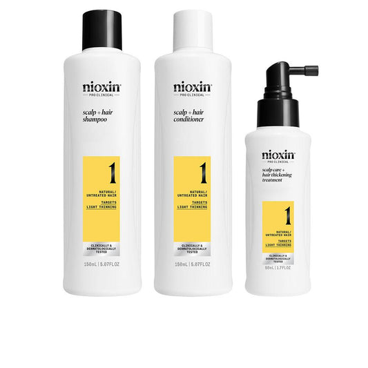 Nioxin 3D Care System Kit Trattamento Capelli Naturali Con Assottigliamento Leggero Capelli Più Forti E Densi