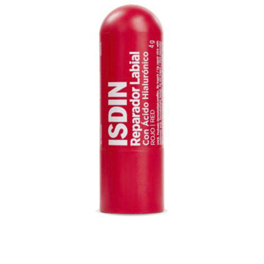 Baume à lèvres réparateur Isdin Labial, teinte rouge, hydratation 24h