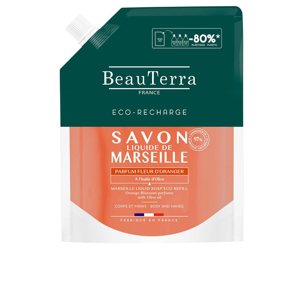 Beauterra Marseille Sapone Liquido Ricarica Fior D'Arancio Pelle Protetta Ogni Giorno