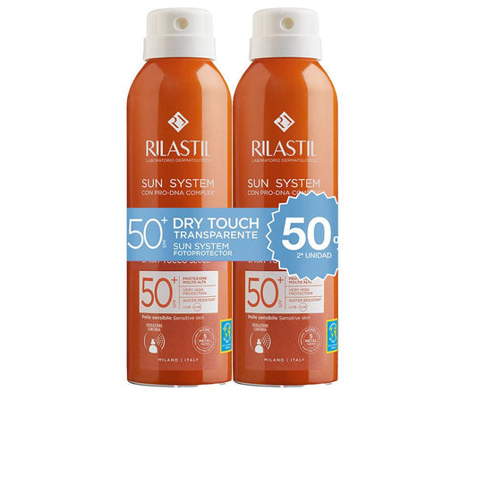 Rilastil Sun System Spray Solare SPF50 Plus Finitura Invisibile Tocco Secco
