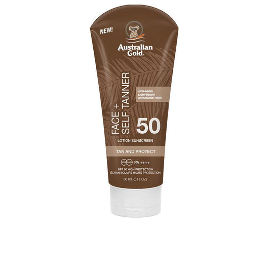 Australian Gold Face Self Tanner Spf50 Crema Solare Autoabbronzante Luminosità Solare Vegana