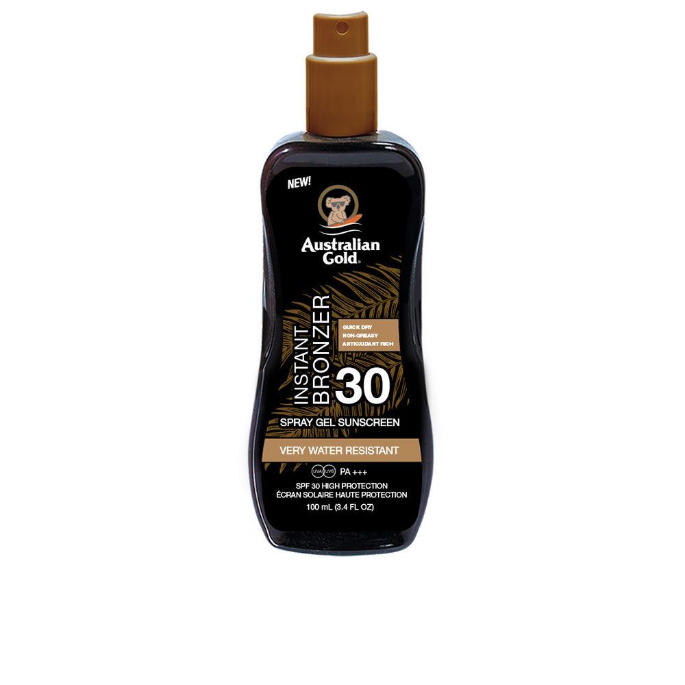 Australian Gold Protezione Solare Spray Gel SPF30 Con Bronzer Istantaneo Protezione Solare E Idratazione