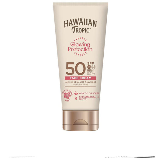 Hawaiian Tropic Glowing Protection Crema Viso SPF 50 Pelle Luminosa E Protetta