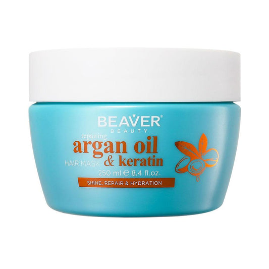 Beaver Argan Oil & Keratin Maschera Riparatrice Per Capelli Setosità E Idratazione Profonda