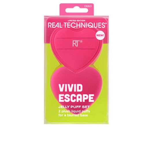 Ensemble de houppettes de maquillage Real Techniques Vivid Escape Perfect Finish