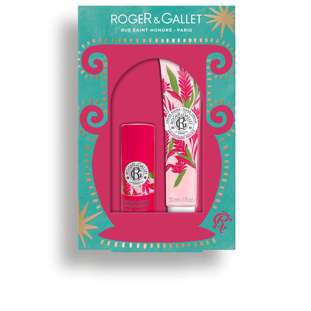 Roger & Gallet Gingembre Rouge Set Balsamo Labbra E Crema Mani Labbra Morbide Deliziose