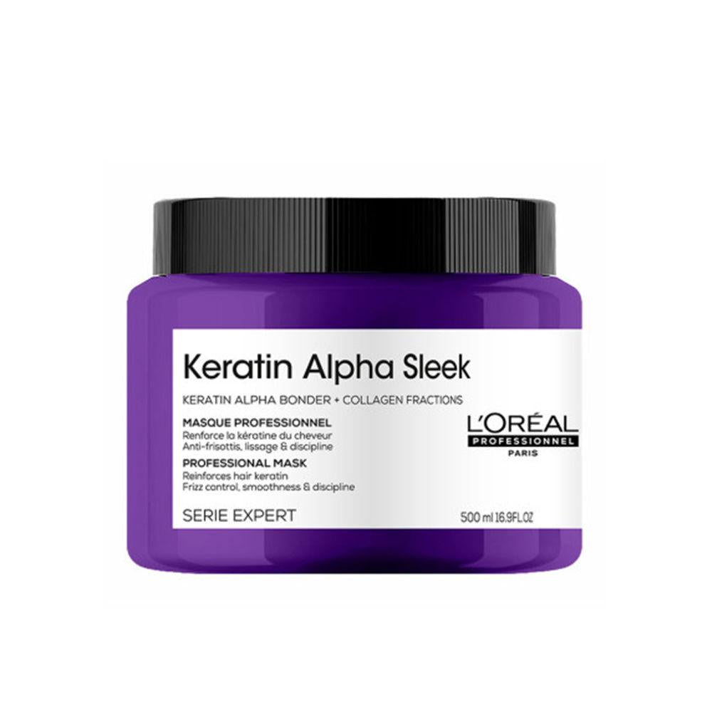 L'Oréal Professionnel Paris Keratin Alpha Sleek Mascarilla Capilar Brillo Sedoso Sin Frizz