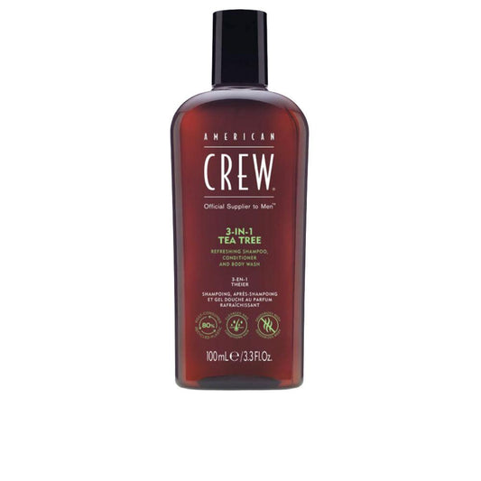 American Crew Tea Tree 3 In 1 Shampoo, Conditioner and Body Wash 100ml