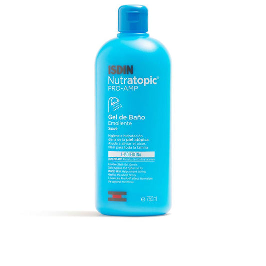 Gel douche apaisant Isdin Nutratopic pour l'hydratation et l'équilibre des peaux atopiques